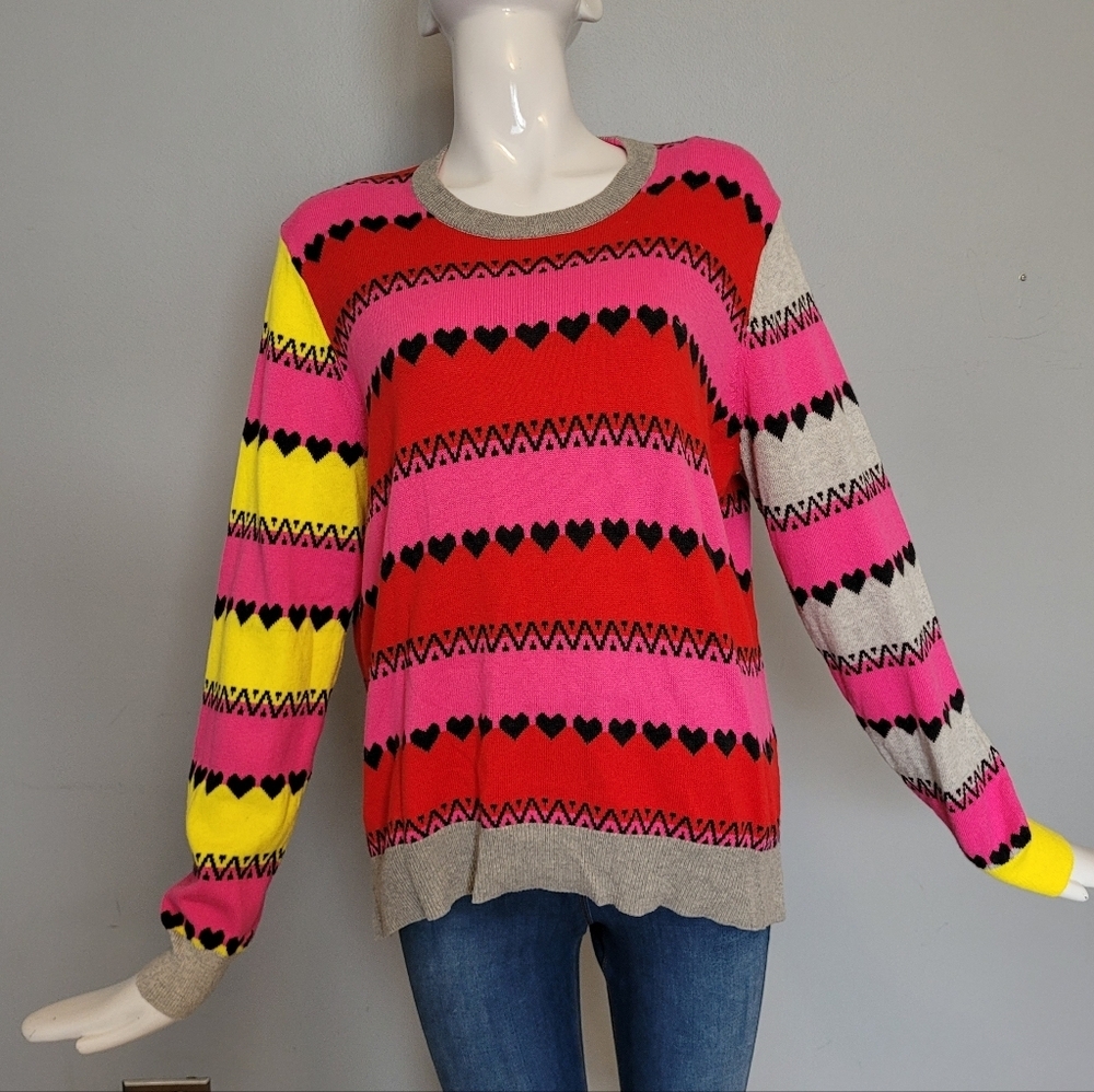 Zaket And Plover Heart Sweater, VGUC, Size L